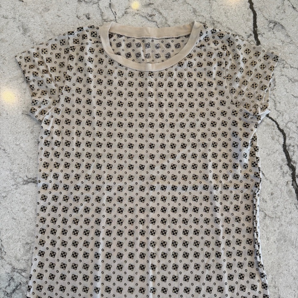 Crewcuts lot of 2 T-Shirts white with Flamingo and tan geometric girls 12 - Picture 7 of 12
